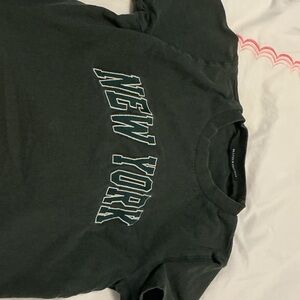 Brandy Melville Forest Green Tee with Navy Label